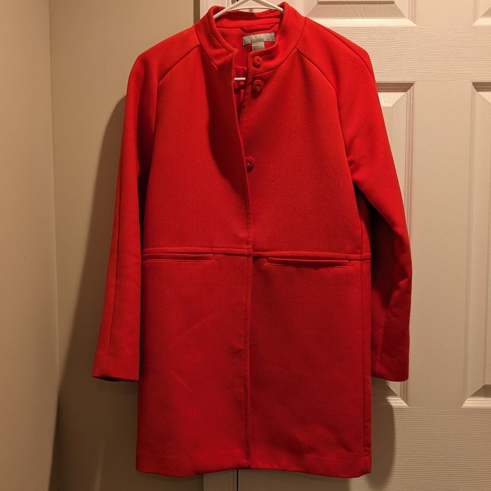 H&M Red Orange Coat / Jacket Size 2
